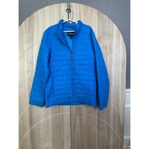 Lands End Kids Blue Quilted Puffer‎ Jacket Size Medium 10-12